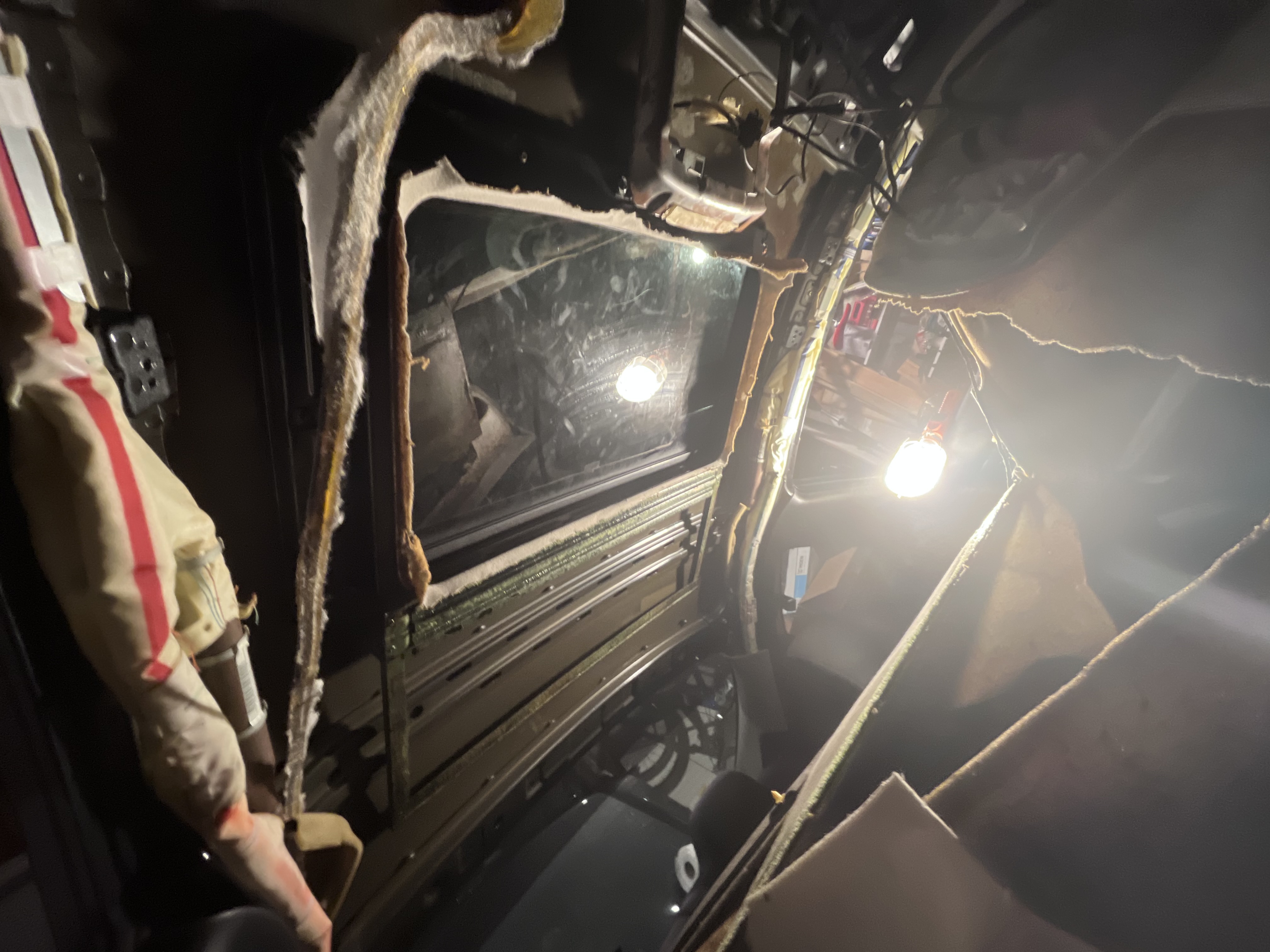 Sunroof glass partially removed